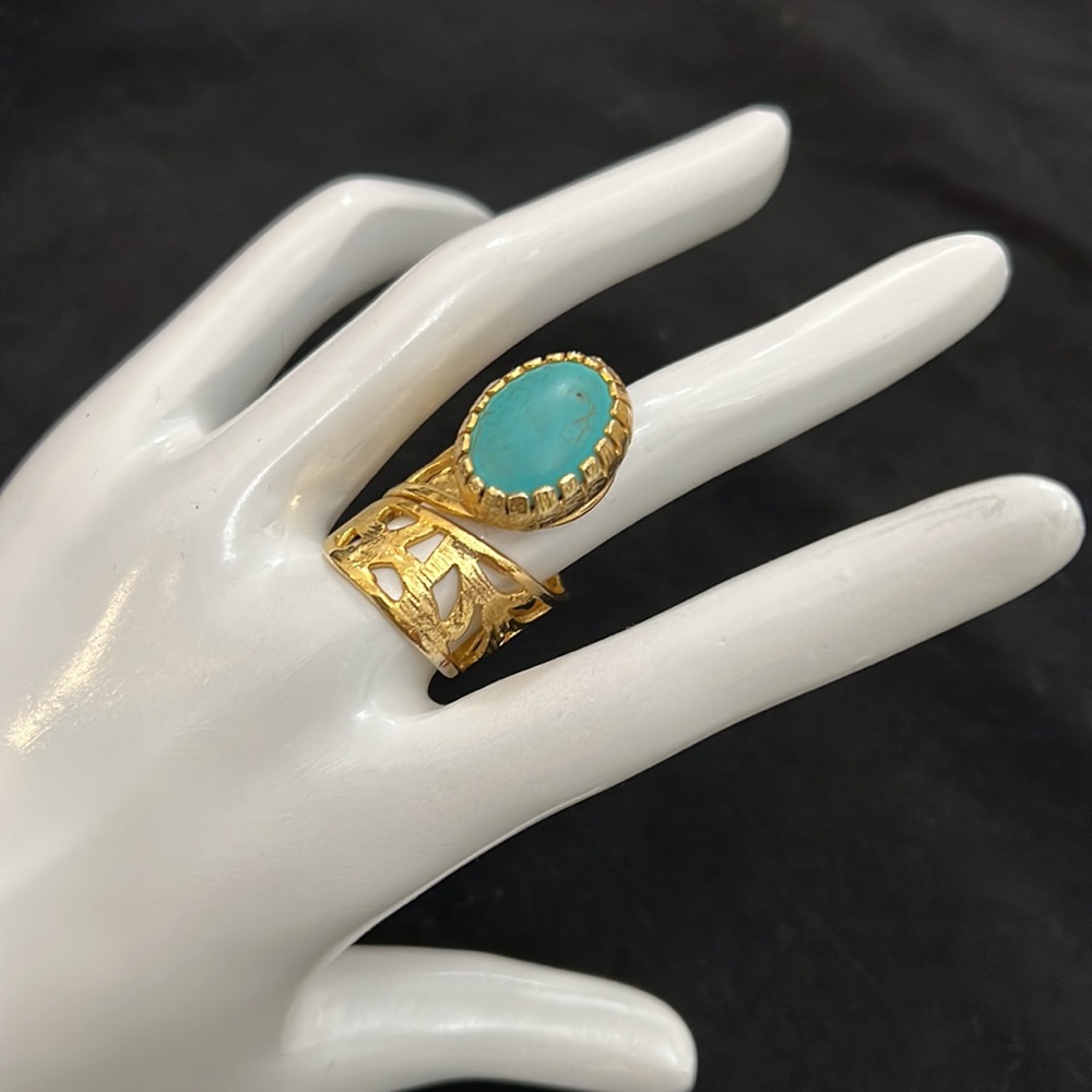 Turquoise Adjustable ring - Picture 3 of 11